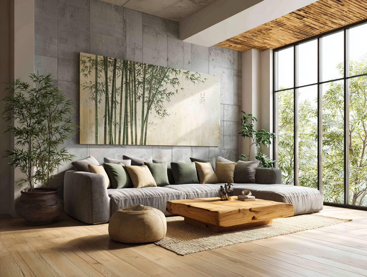 Living Room Inspired by Arashiyama Bamboo Forest - Mystic Outlands