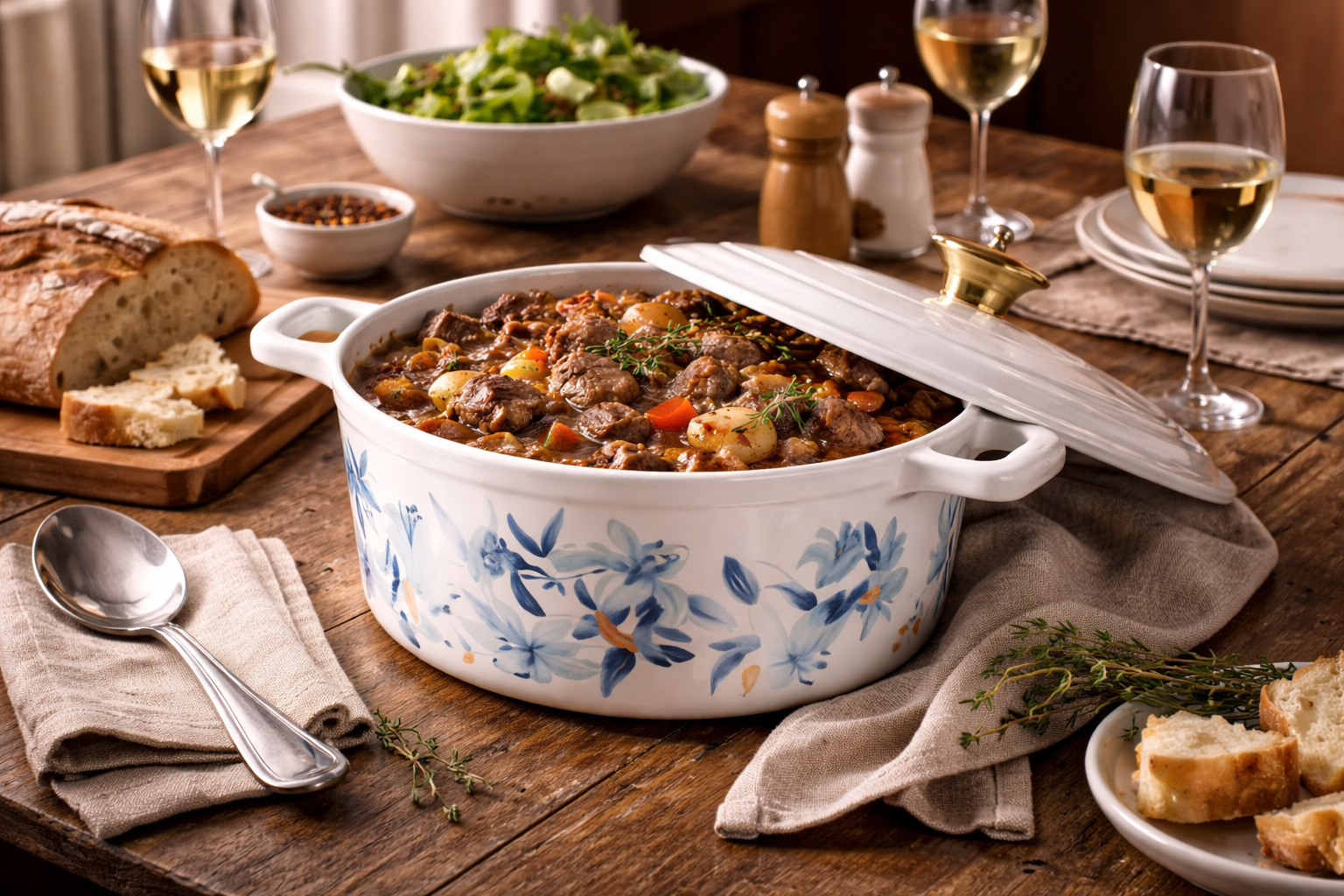 CAROTE 5 QT Cast Iron Dutch Oven Pot with Lid