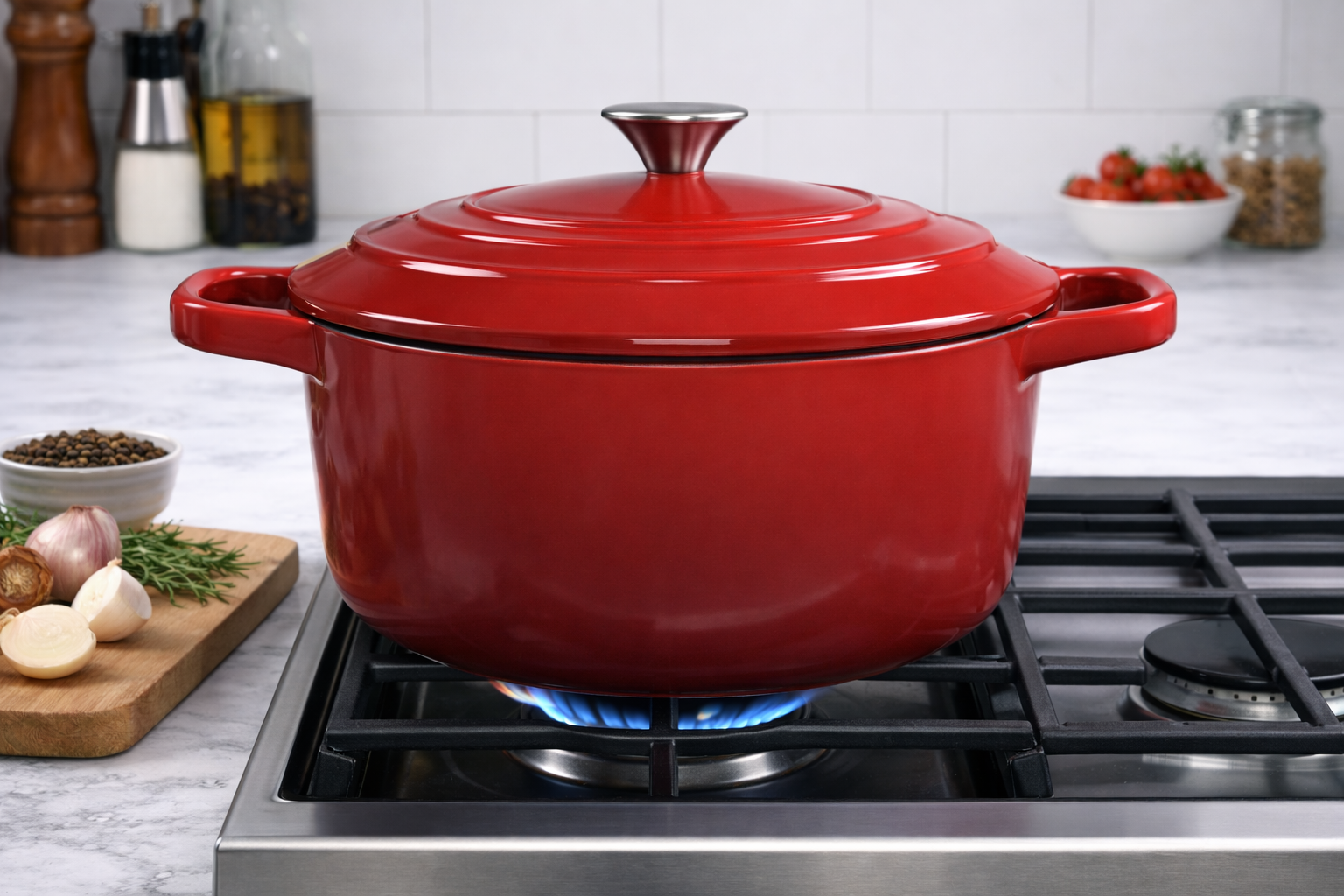 Miereirl 6 Quart Enameled Dutch Oven Pot with Lid