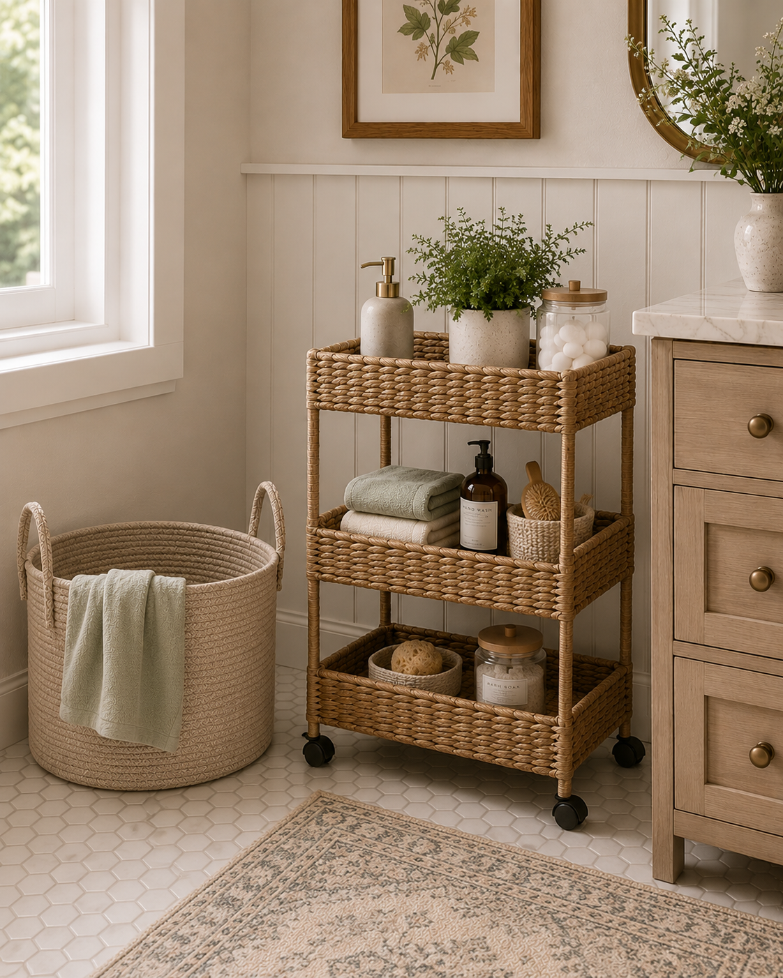 Soft Vintage Farmhouse Style - Bathroom