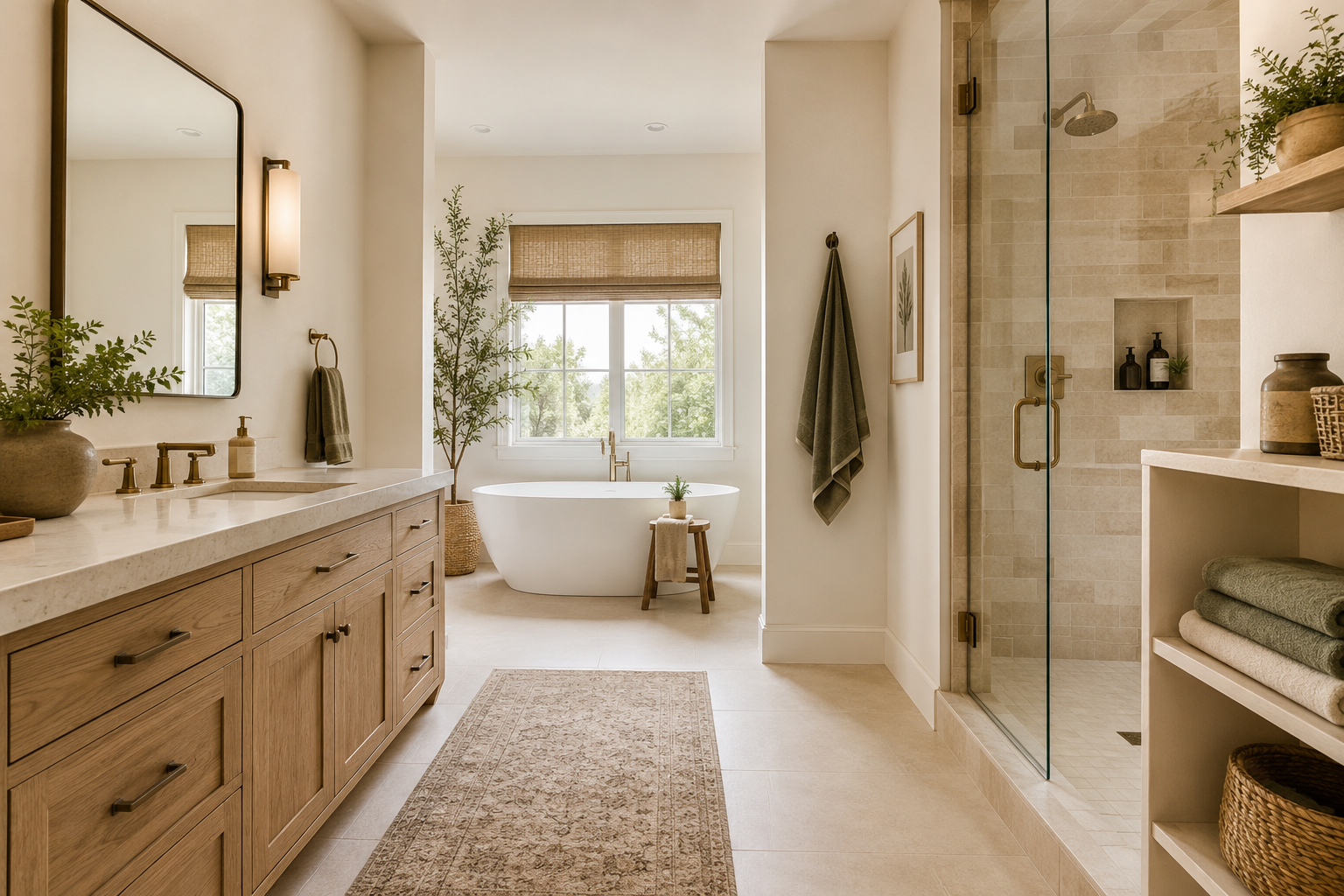 Earth Tone Bathroom