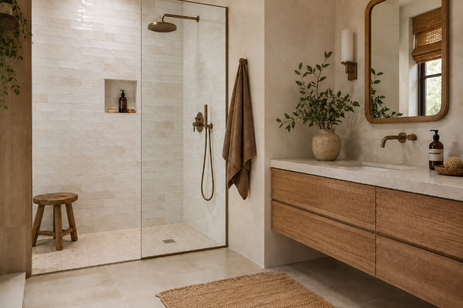 Earth Tone Bathroom