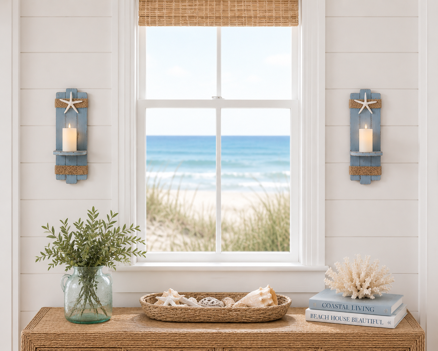 SOMTO Beach Starfish Wall Candle Sconces