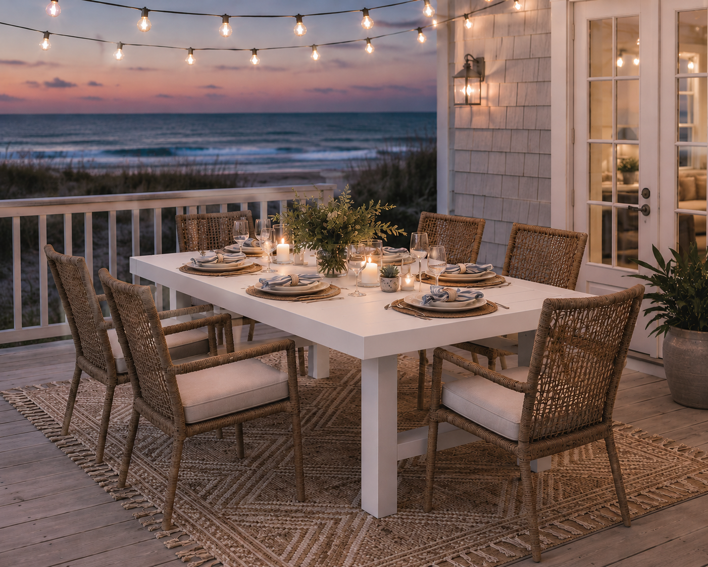 Wisteria Lane Aluminum Outdoor Patio Dining Table