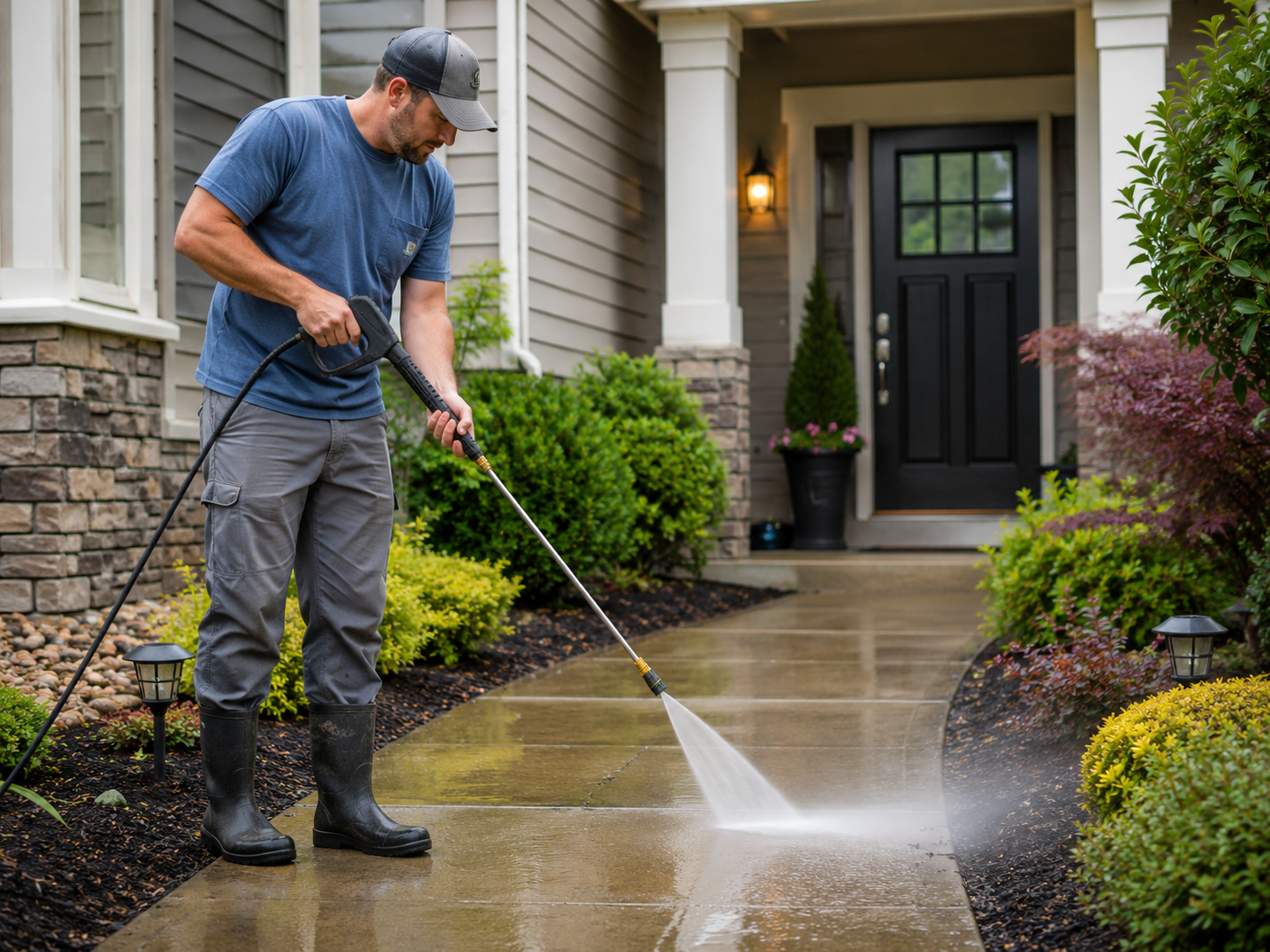 Pressure Wash Walkway