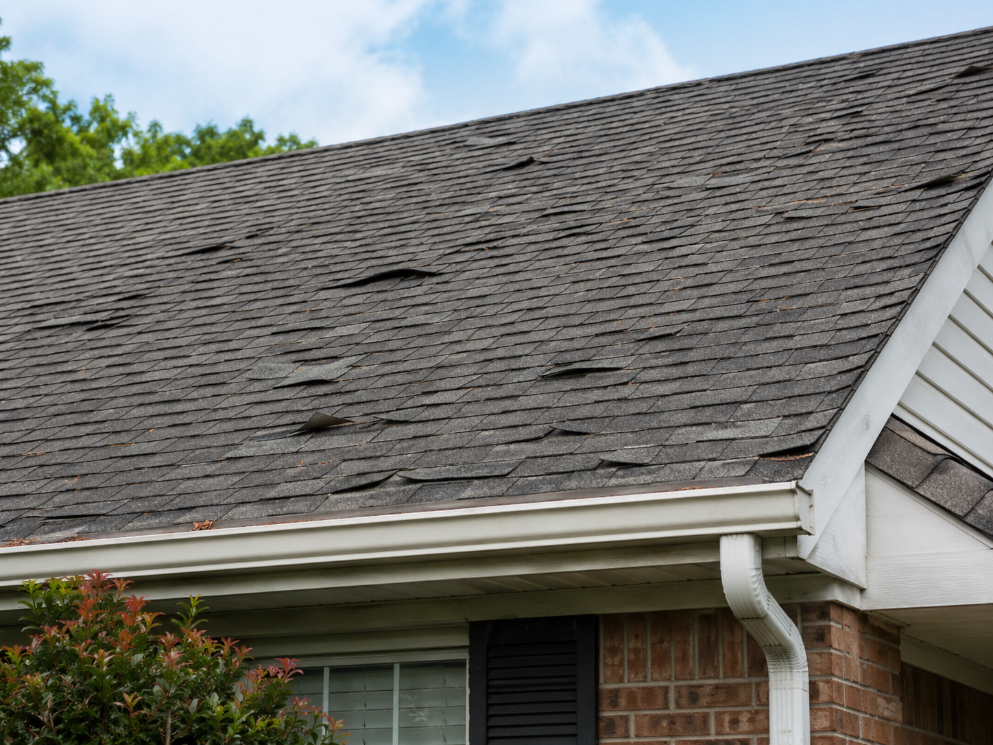 Roof with Bad Shingles