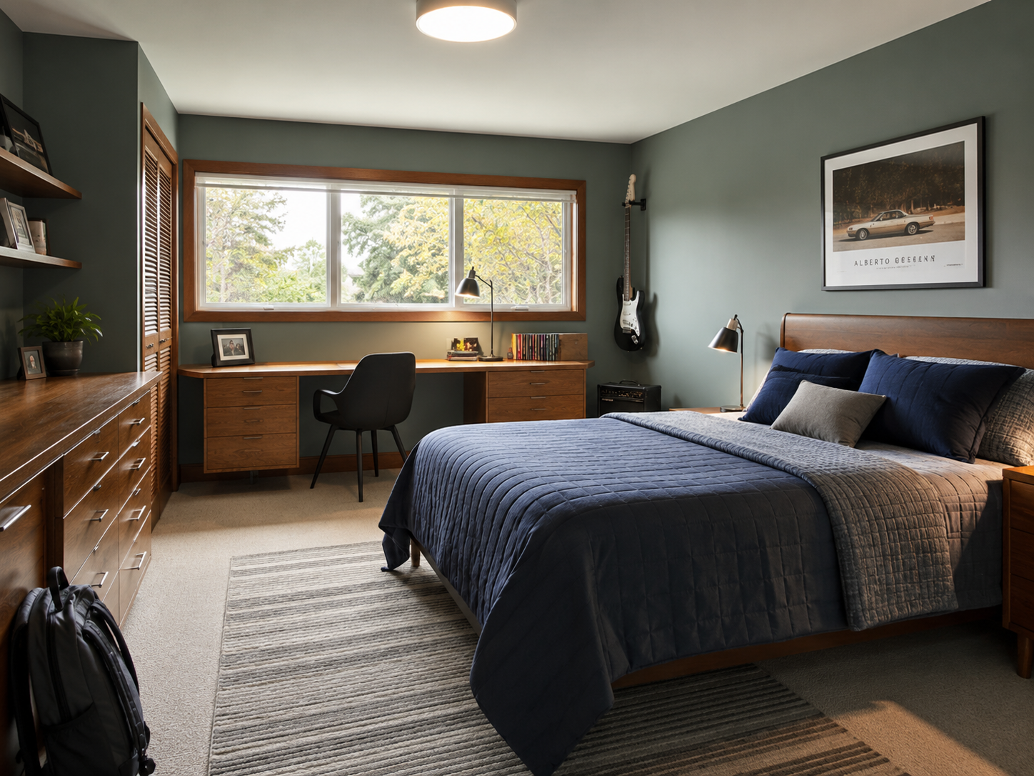 Updated 1960s Bedroom for Teen Boy