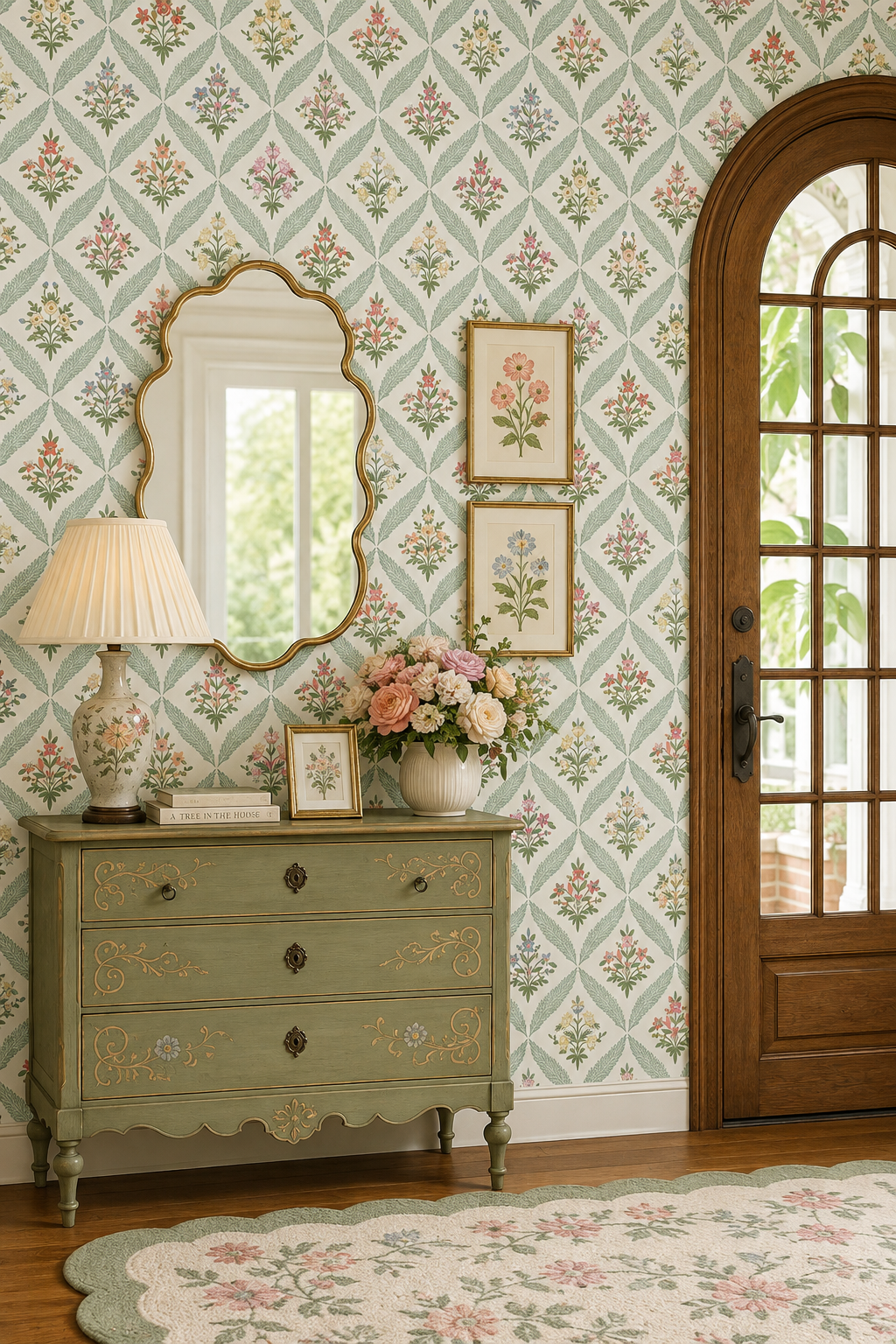 Estee Garden Wallpaper by Rifle Paper Co. - Dollhouse Chic Home Decor