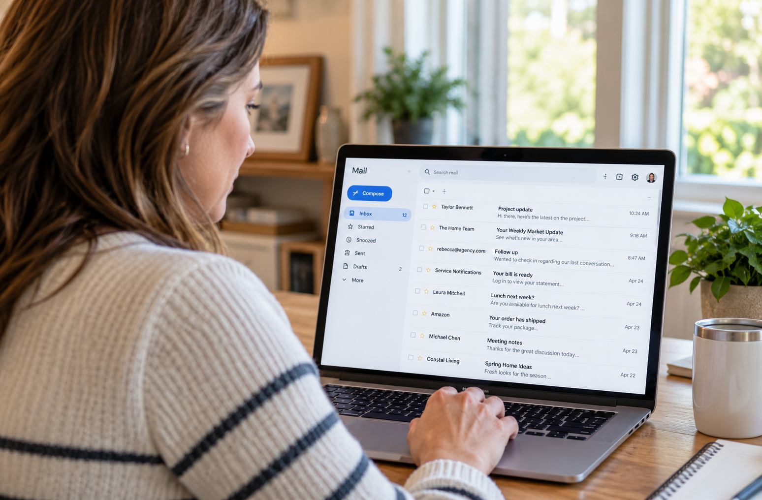 Woman Checking Email