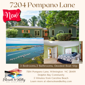 Welcome home to 7204 Pompano Lane Wilmington, NC. Ebersole & Kelley Real Estate Team