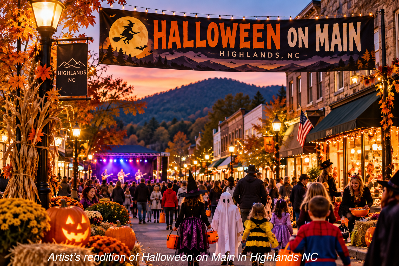 Halloween in Highlands NC