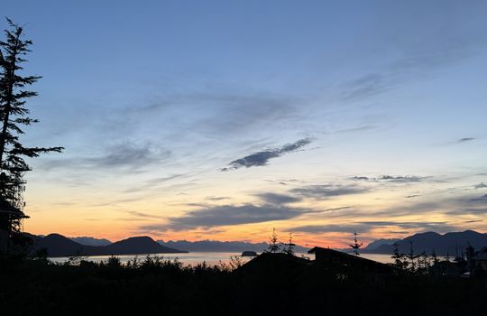 Living Room Front Deck Sunset