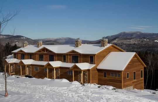 Tempest Ridge Townhomes with snow