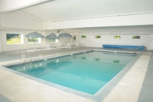 Pool inside condo complex