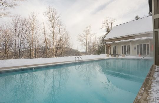 Heated outdoor pool at Locke Mountain Townhomes