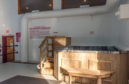 Indoor hot tub at Sunrise Condo