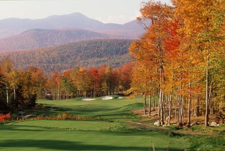 Golf course with fall foliage
