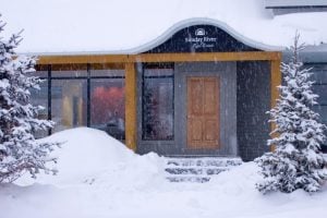 Sunday River Real Estate office in the snow