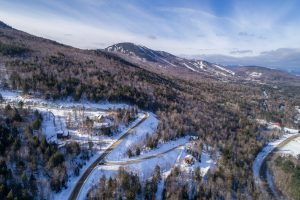 Home on Locke SUmmit with aerial view of road and Sunday River