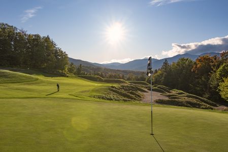 Golfer on Sunday River Golf Club