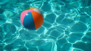 pool with beach ball