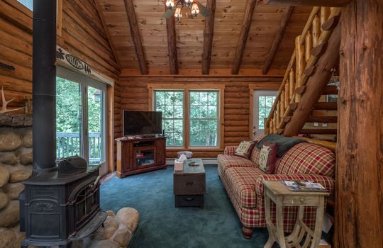 Living room in cabin