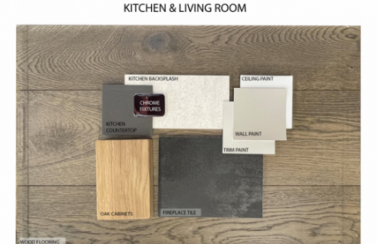 Floor & Paint Samples, Kitchen & Living Room