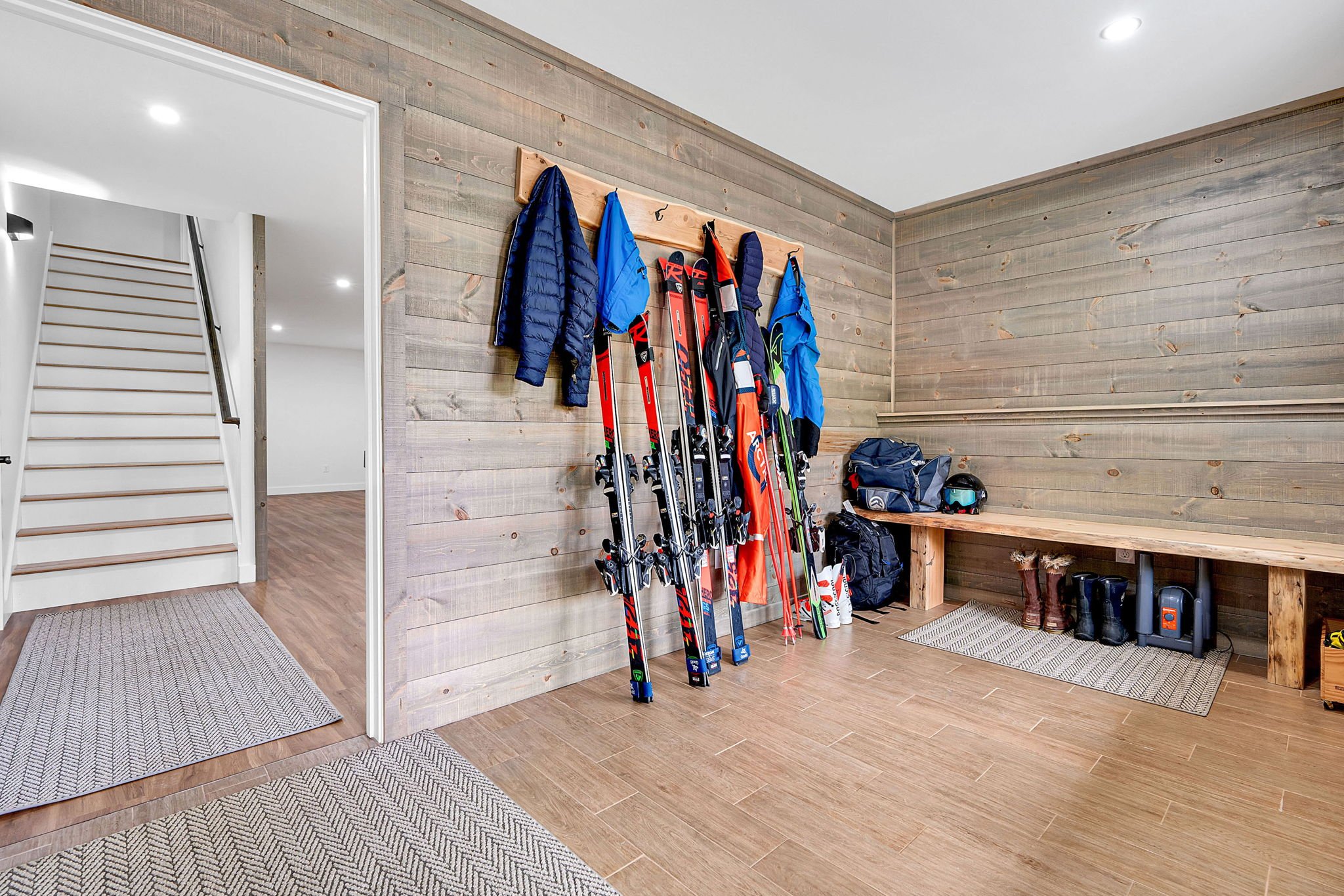 gear room at ski house