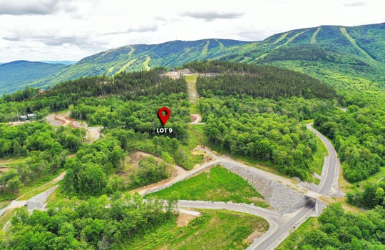 Aerial shot of Merrill Hill showing Lot 9